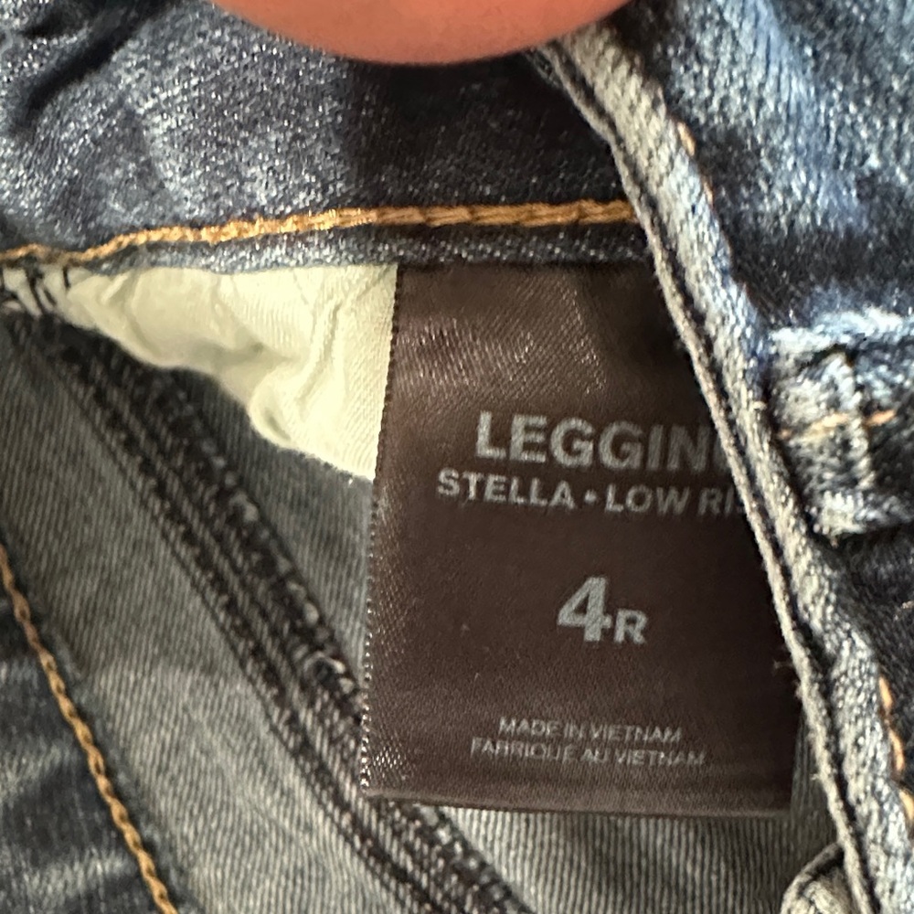 Express Blue Low Rise Skinny Jeans - Picture 3 of 8